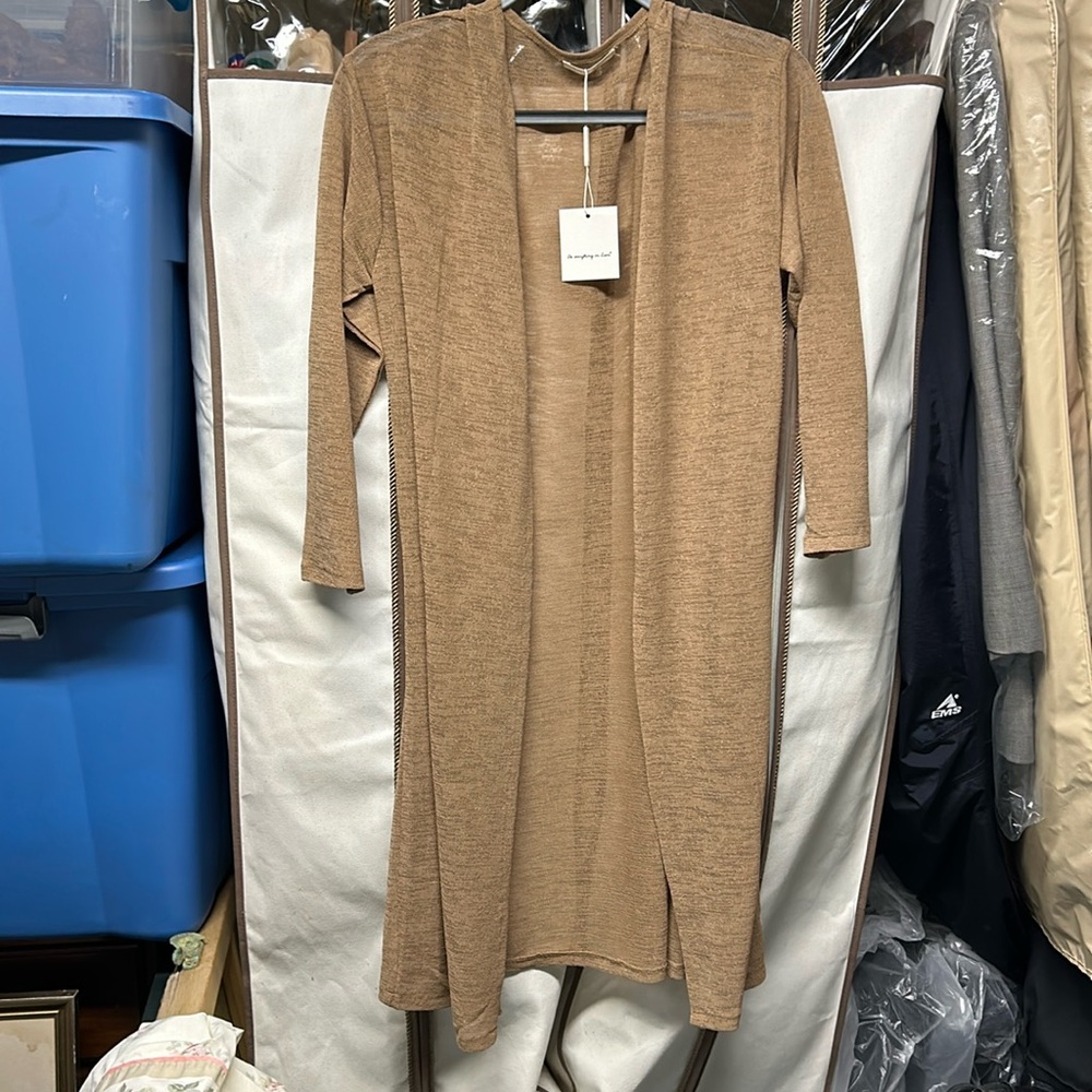 Tan cardigan